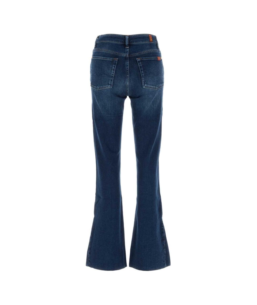 7 FOR ALL MANKIND Синие хлопковые джинсы клеш, фото 2