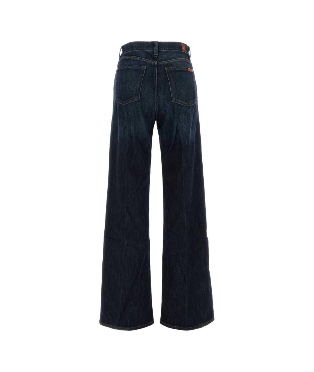 7 FOR ALL MANKIND Синие хлопковые прямые джинсы, фото 2