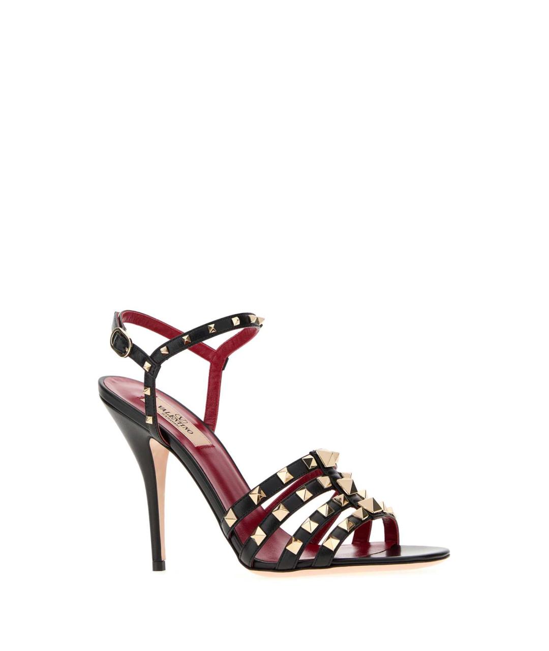 VALENTINO Черные кожаные босоножки, фото 2