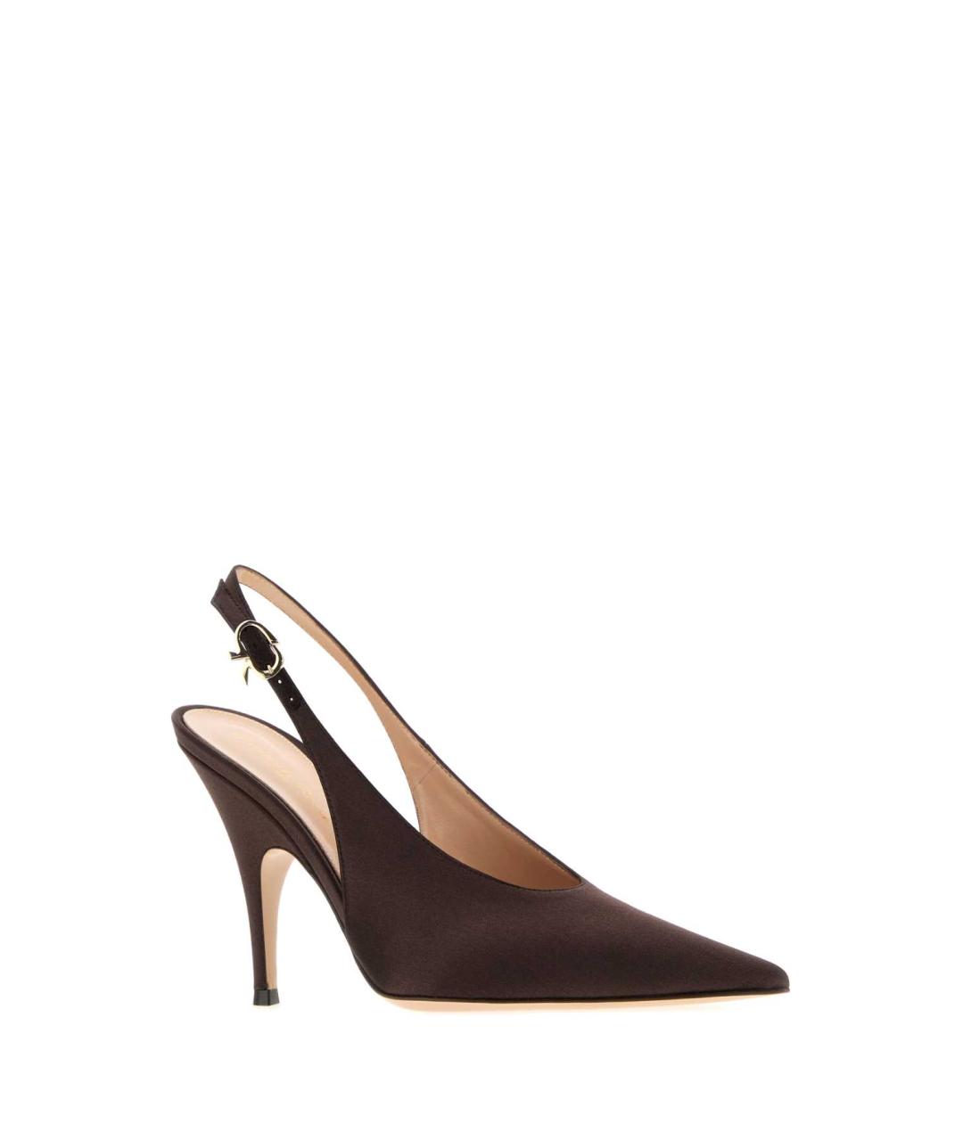 GIANVITO ROSSI Коричневые кожаные туфли, фото 2