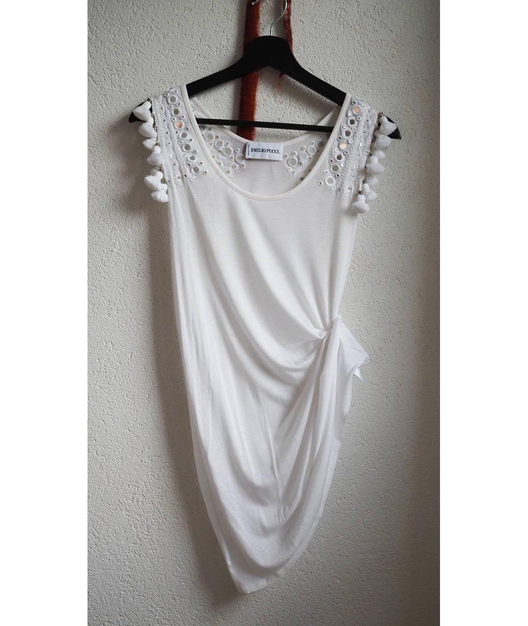 EMILIO PUCCI Белая вискозная майка, фото 9