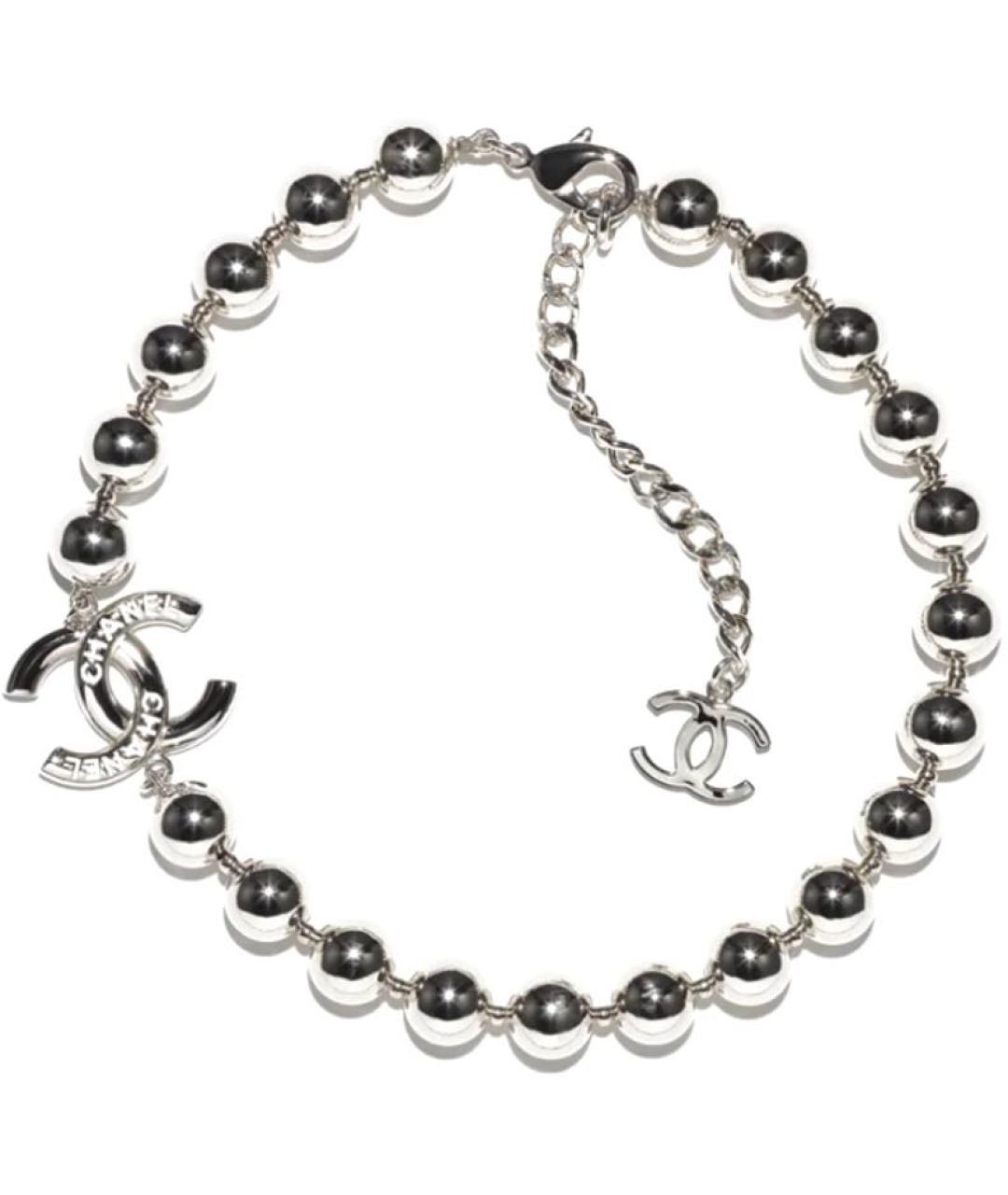 CHANEL Серебряное металлическое колье, фото 7