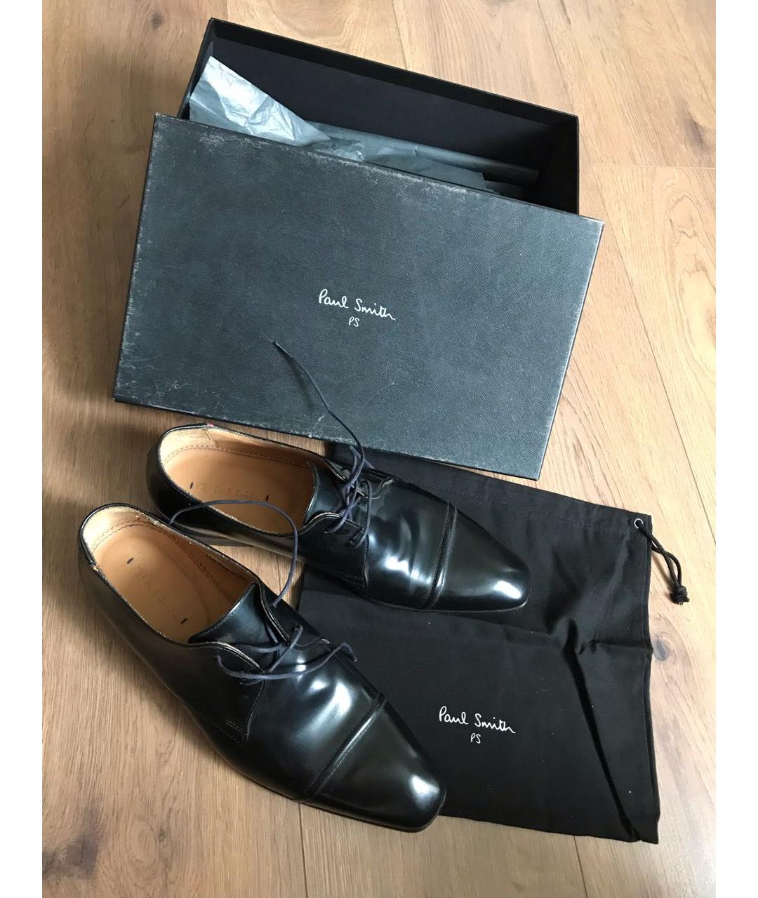 PAUL SMITH Черные кожаные туфли, фото 4