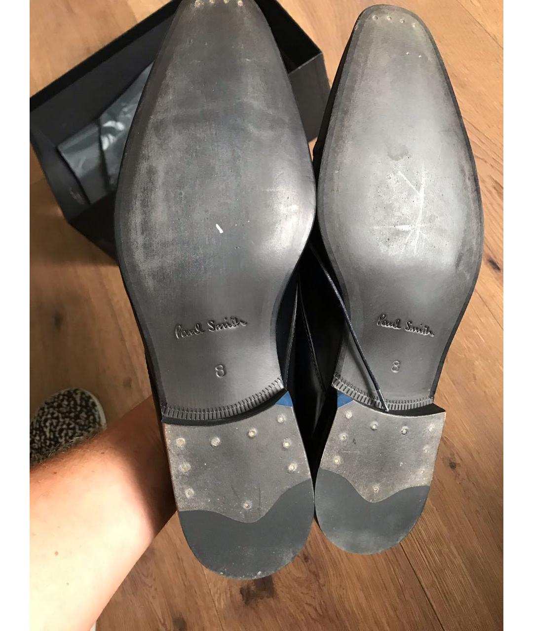 PAUL SMITH Черные кожаные туфли, фото 5