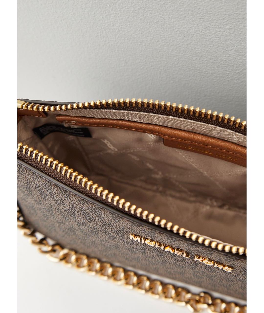 MICHAEL KORS Коричневая кожаная сумка с короткими ручками, фото 4