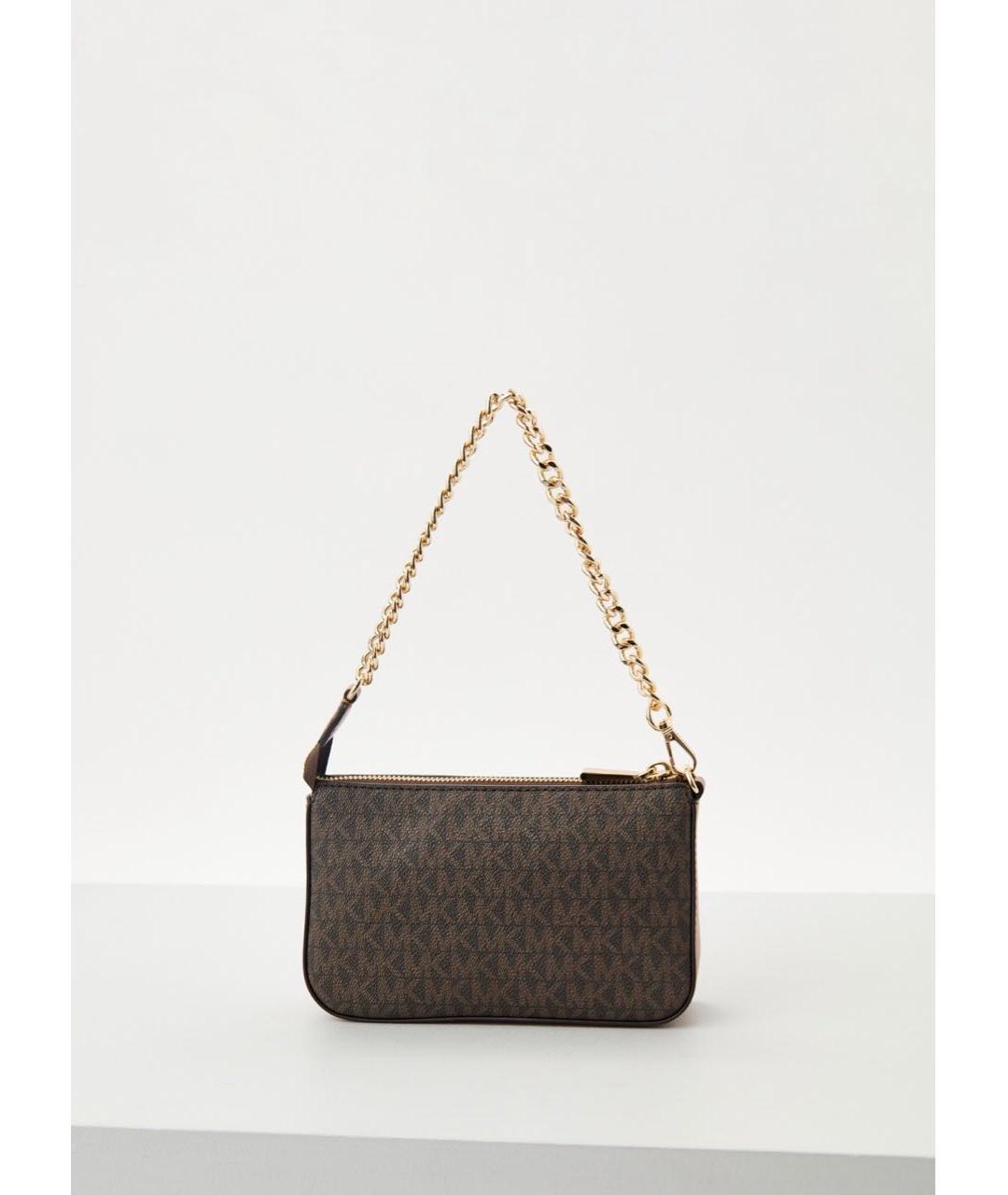 MICHAEL KORS Коричневая кожаная сумка с короткими ручками, фото 2
