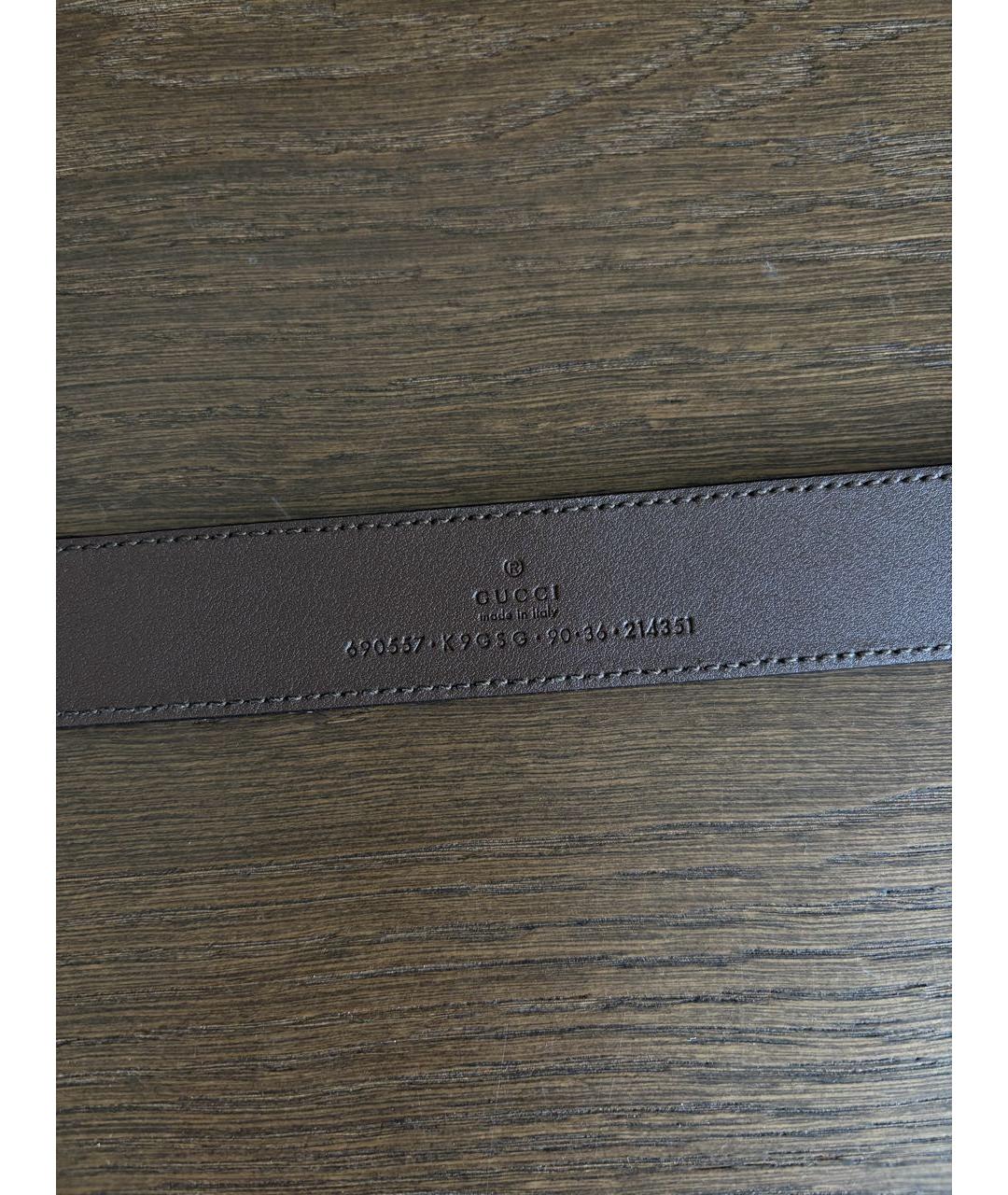 GUCCI Бежевый кожаный ремень, фото 3