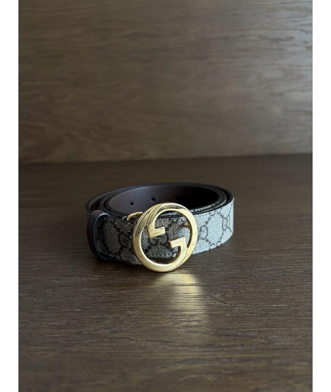 GUCCI Бежевый кожаный ремень, фото 6
