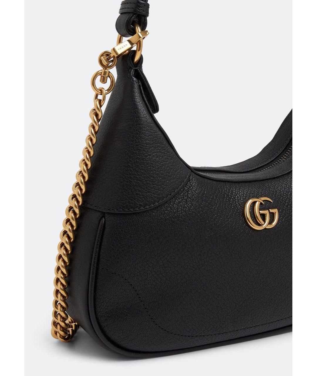 GUCCI Черная кожаная сумка с короткими ручками, фото 2