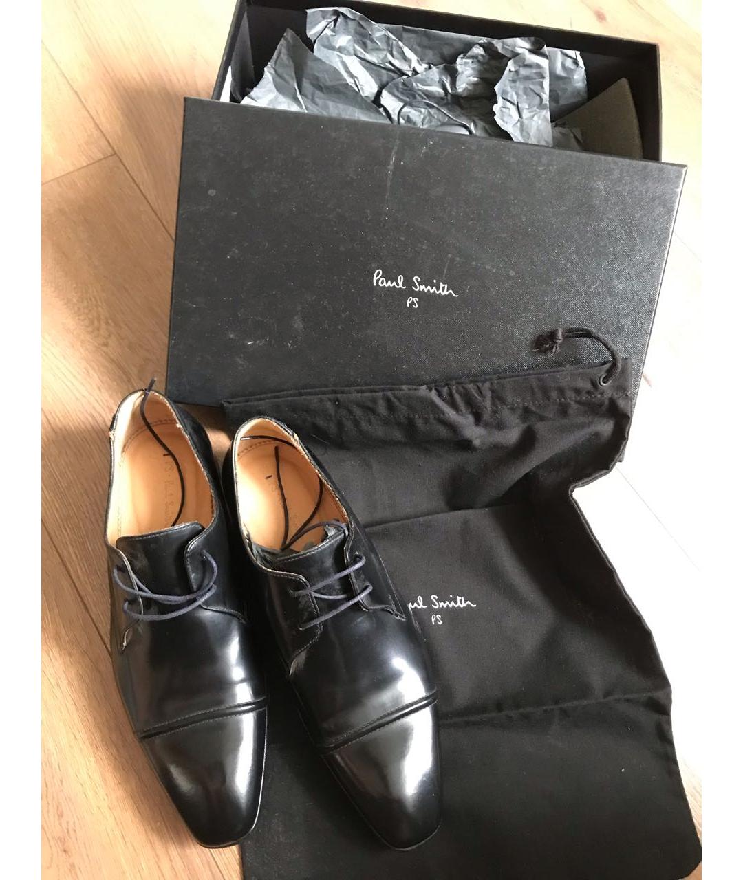 PAUL SMITH Черные кожаные туфли, фото 5