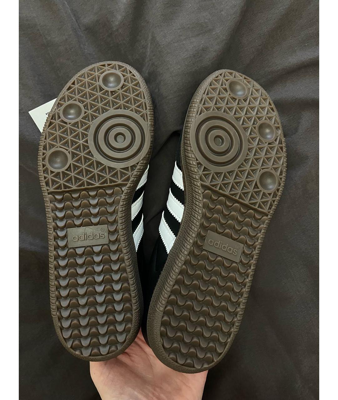 ADIDAS Черные кожаные кеды, фото 6