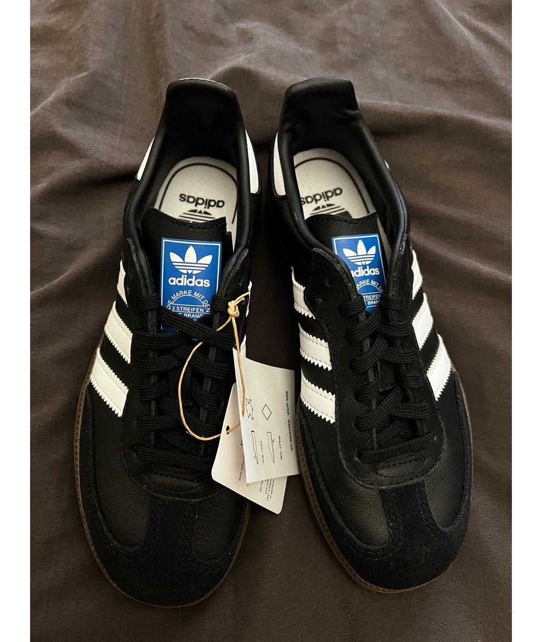 ADIDAS Черные кожаные кеды, фото 8