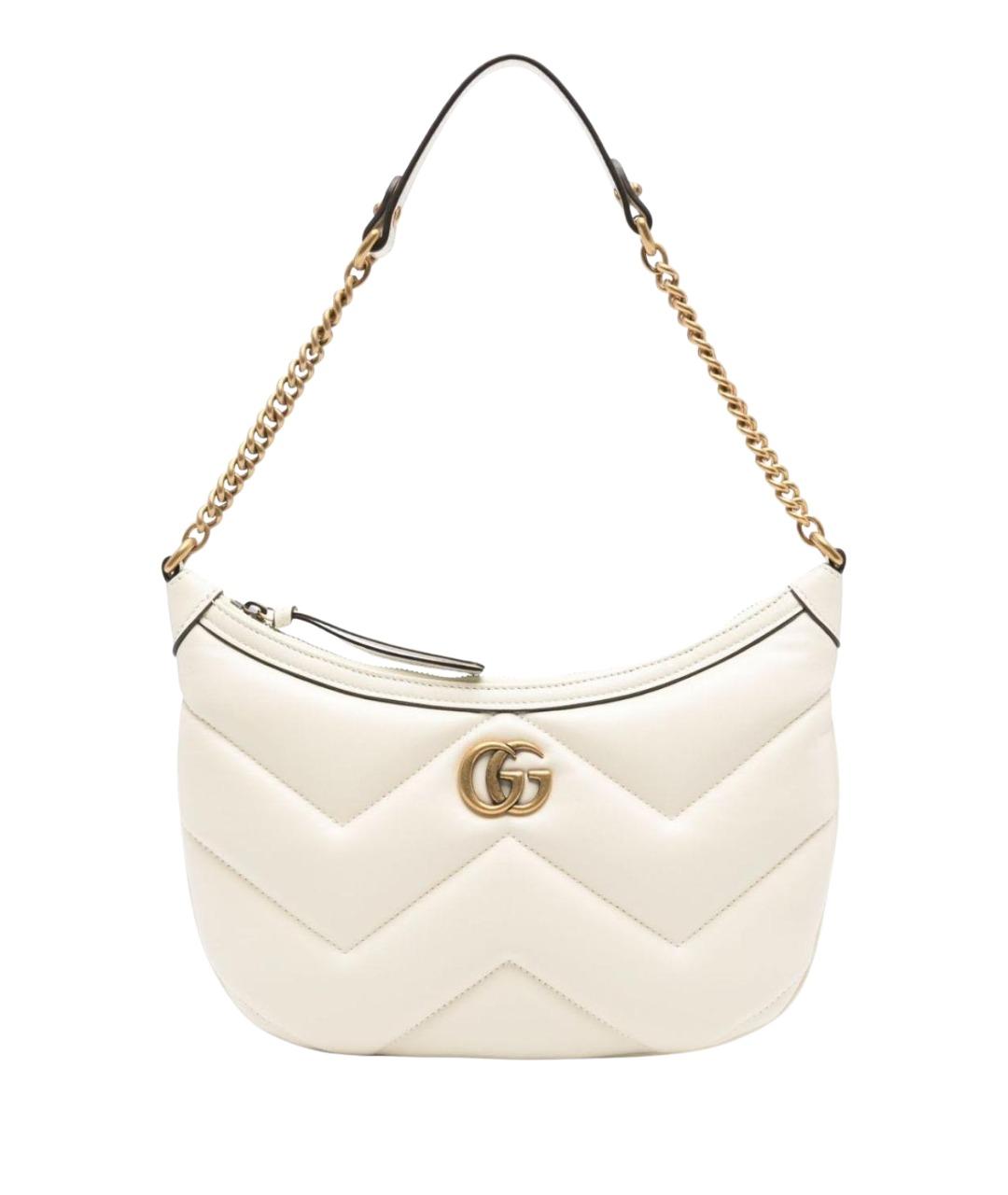 GUCCI Бежевая кожаная сумка с короткими ручками, фото 1