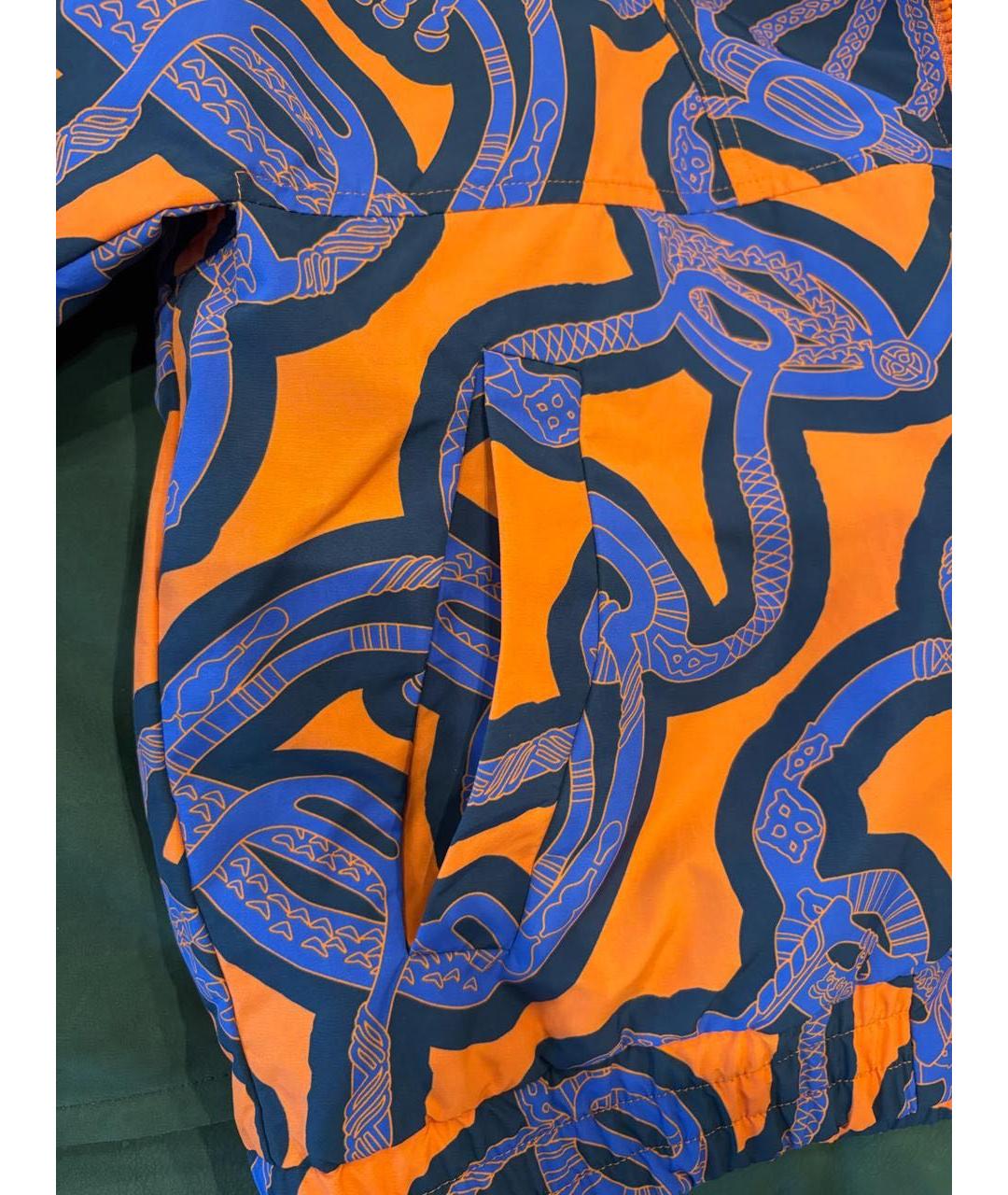 HERMES Оранжевая полиэстеровая куртка, фото 4