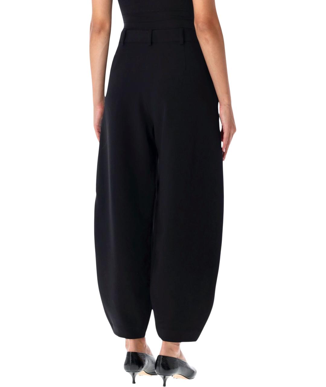 BY MALENE BIRGER Черные полиэстеровые прямые брюки, фото 2