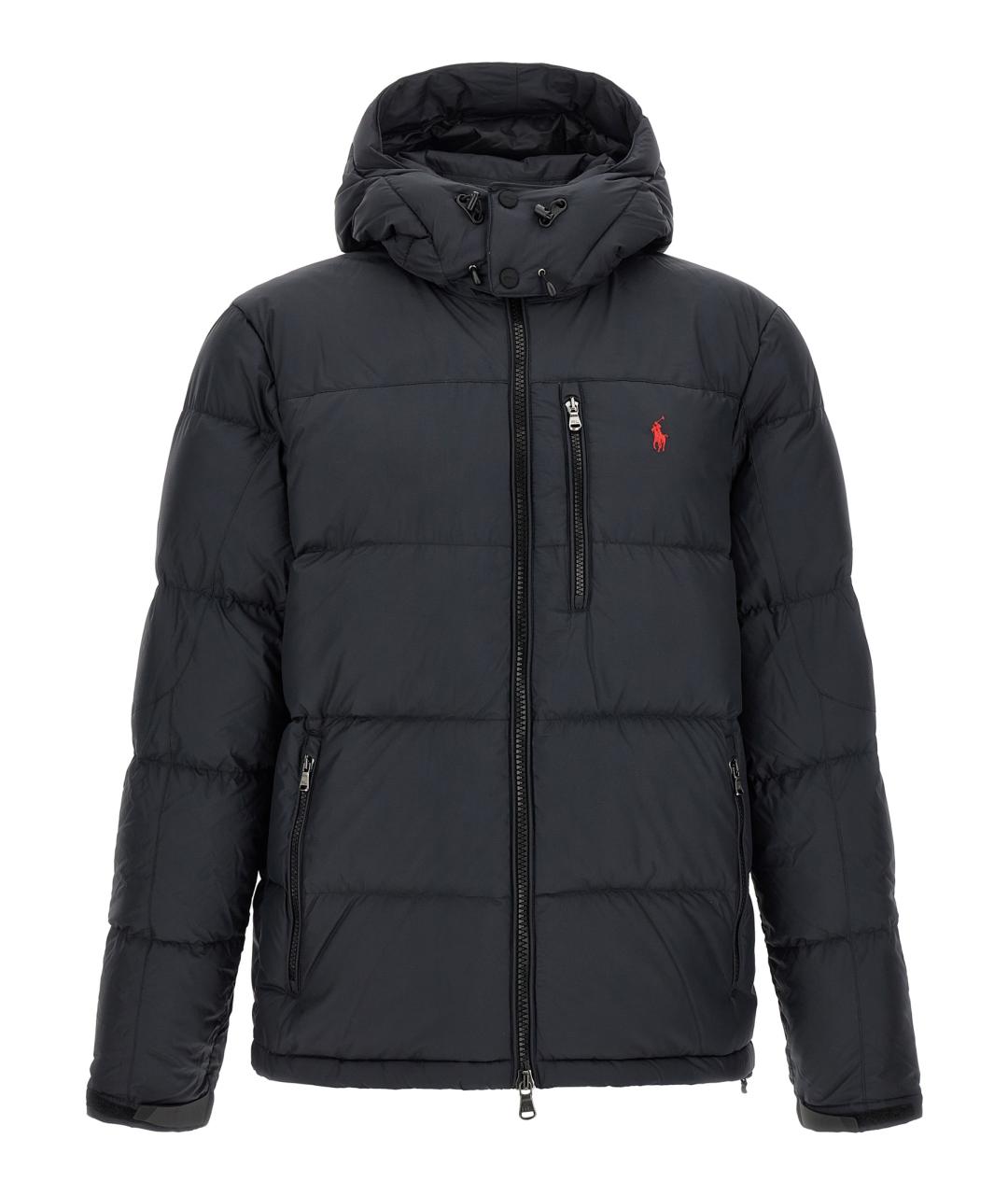 POLO RALPH LAUREN Черный полиэстеровый пуховик, фото 1
