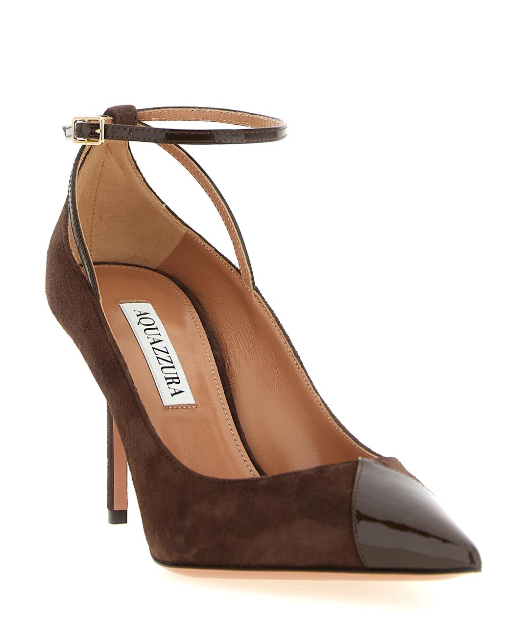 AQUAZZURA Коричневые кожаные туфли, фото 2