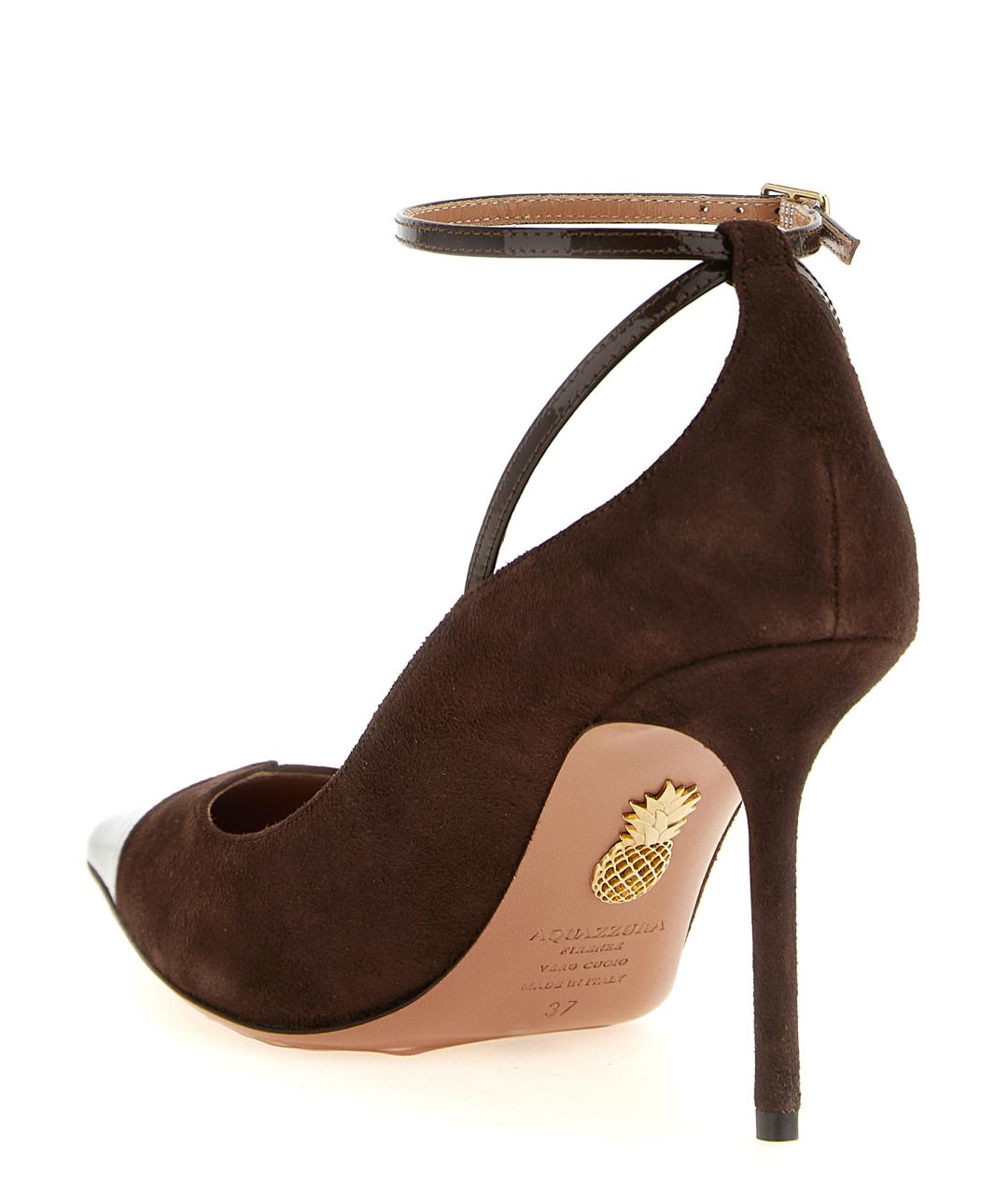AQUAZZURA Коричневые кожаные туфли, фото 3