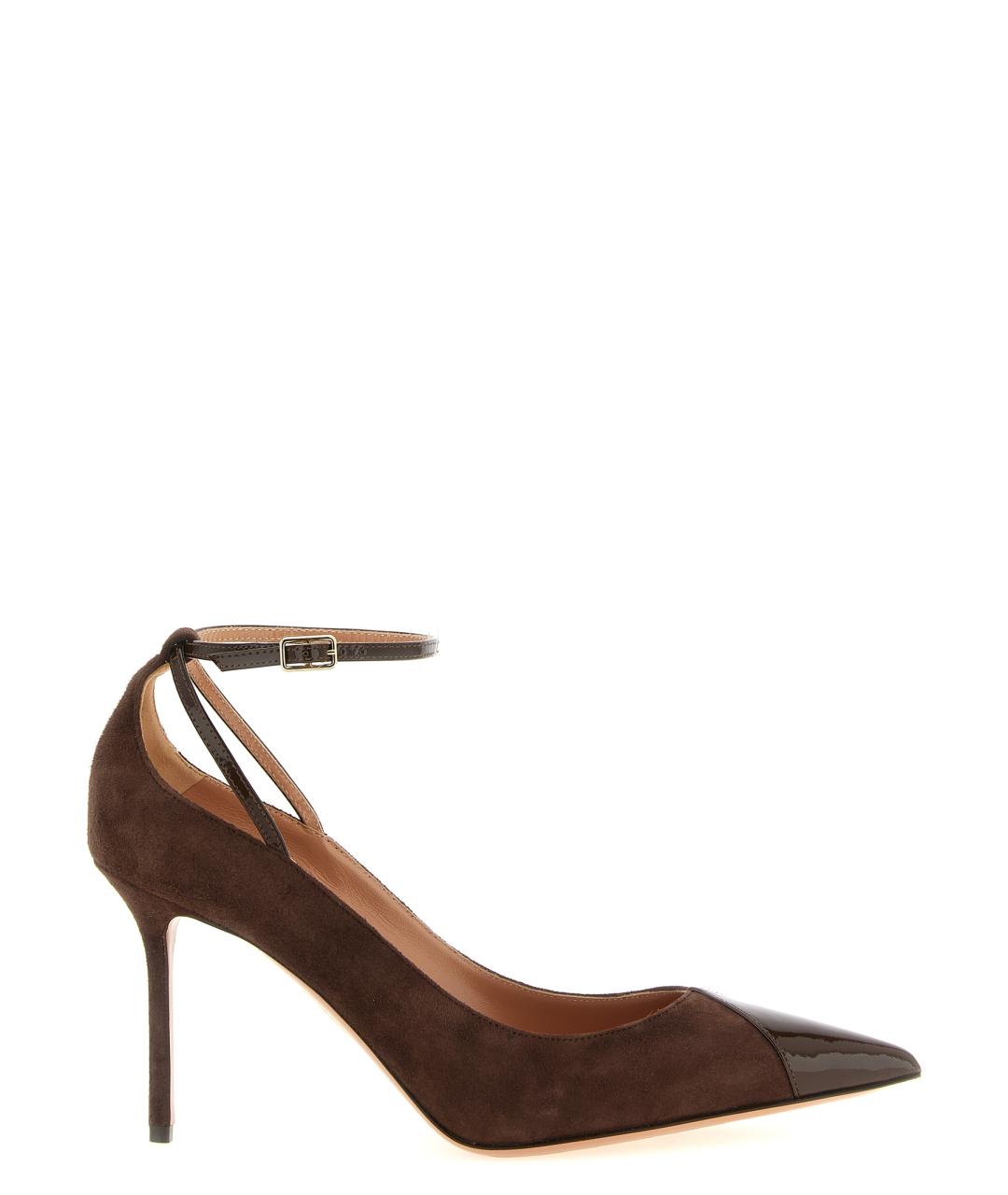 AQUAZZURA Коричневые кожаные туфли, фото 1