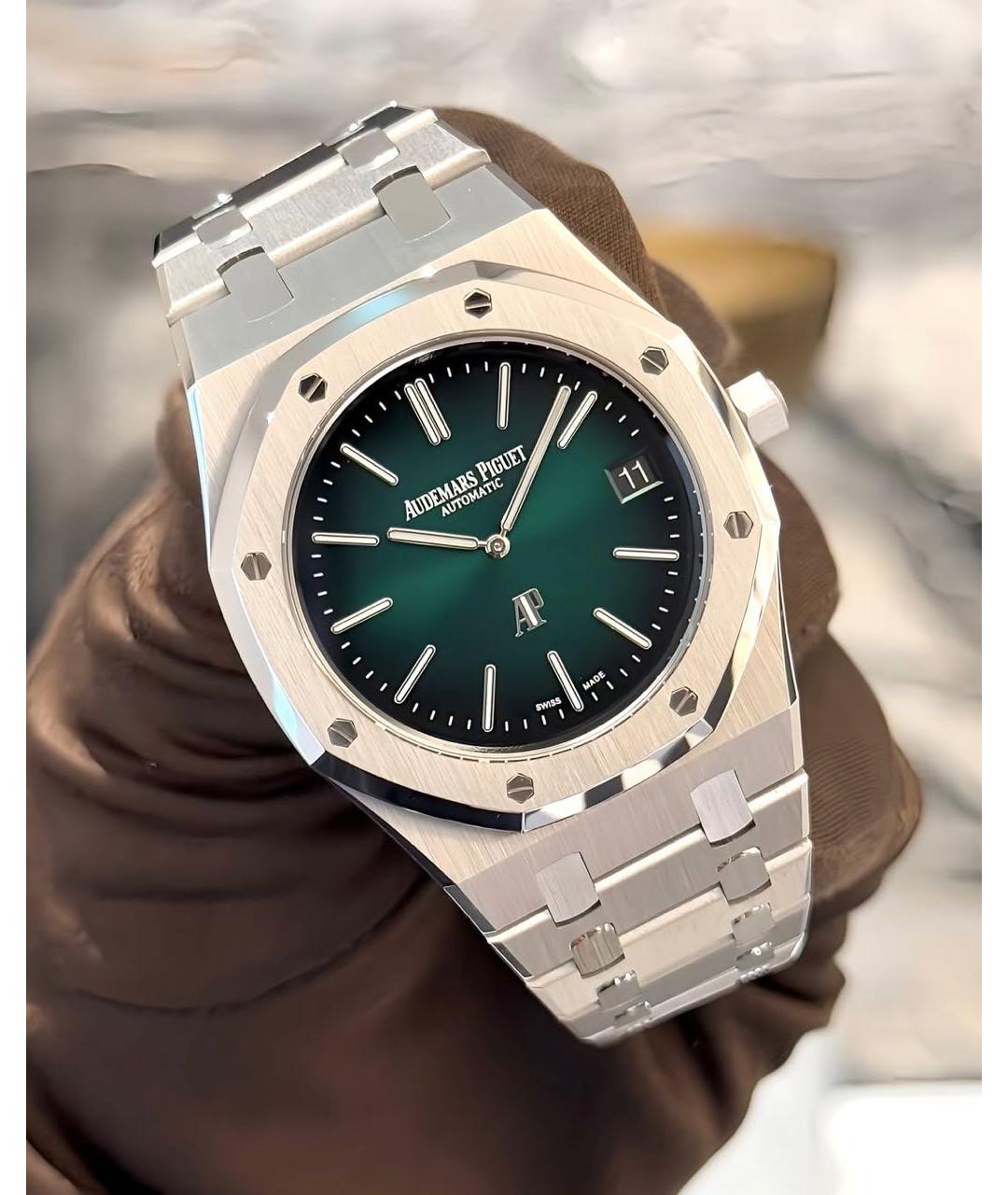 Audemars Piguet Зеленые платиновые часы, фото 3