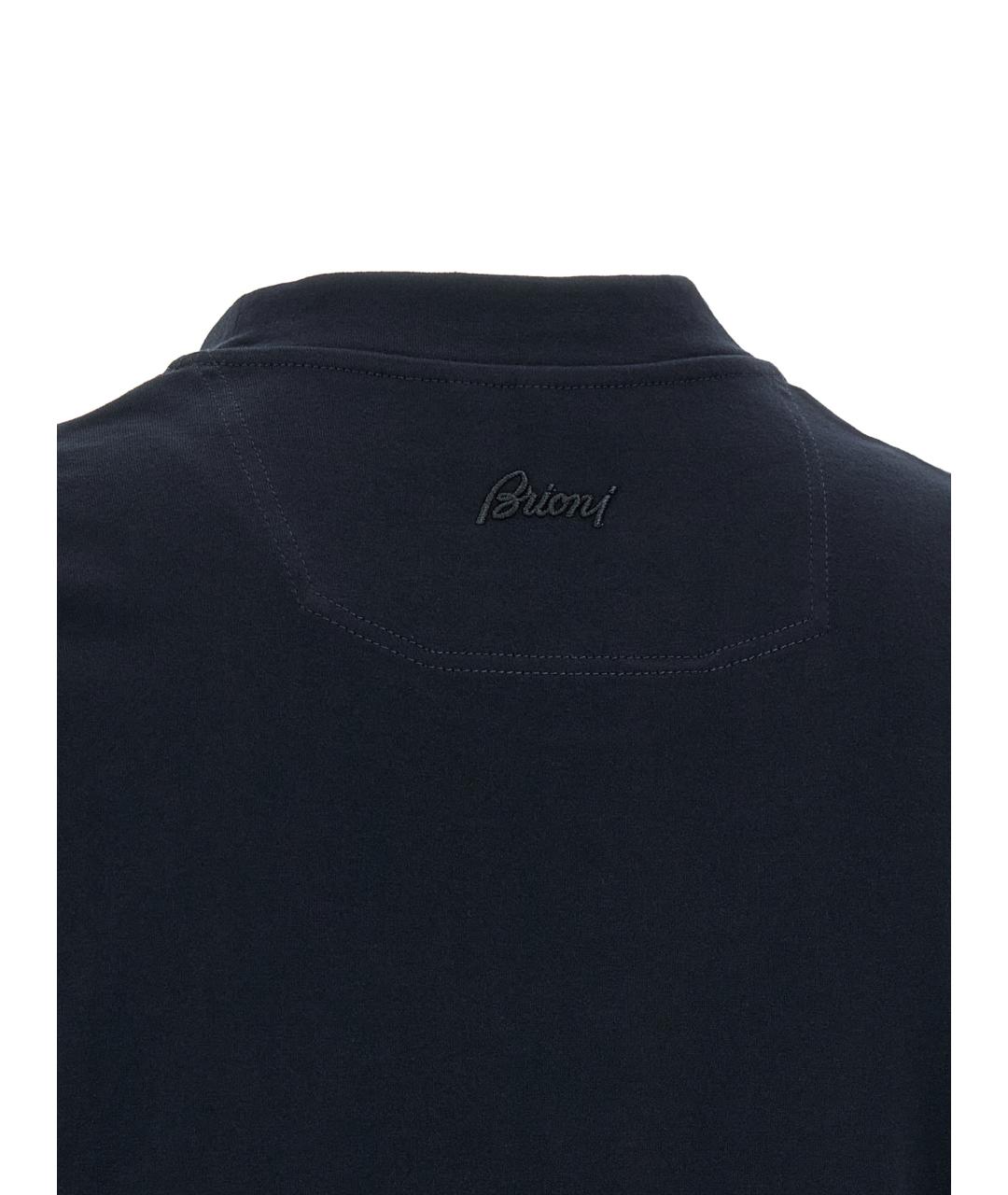 BRIONI Синяя хлопковая футболка, фото 4