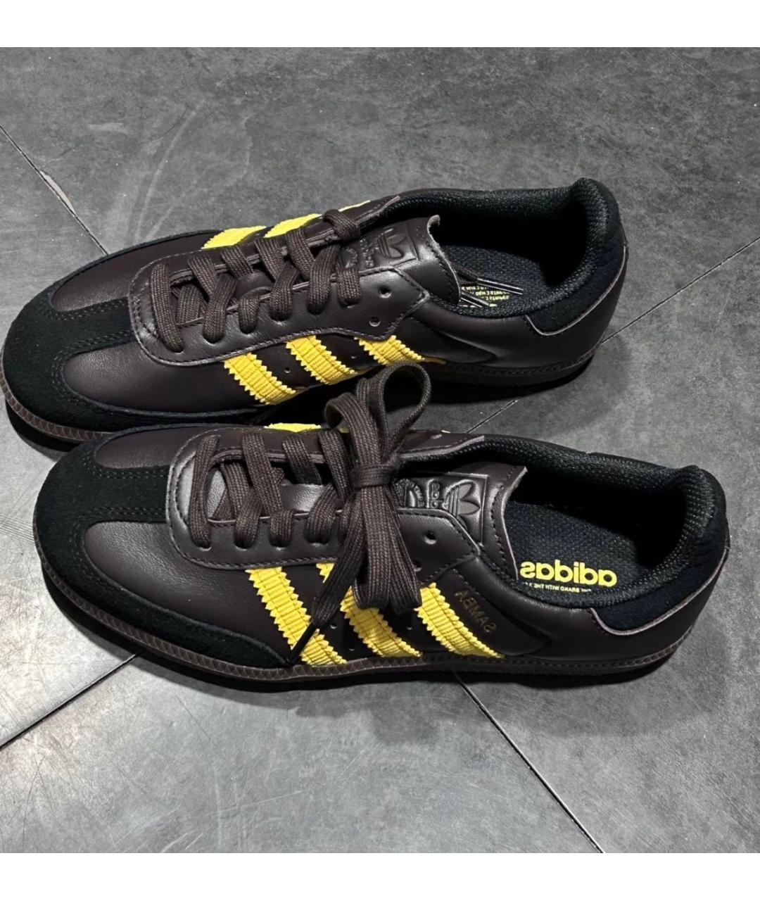 ADIDAS Коричневые кожаные кроссовки, фото 5