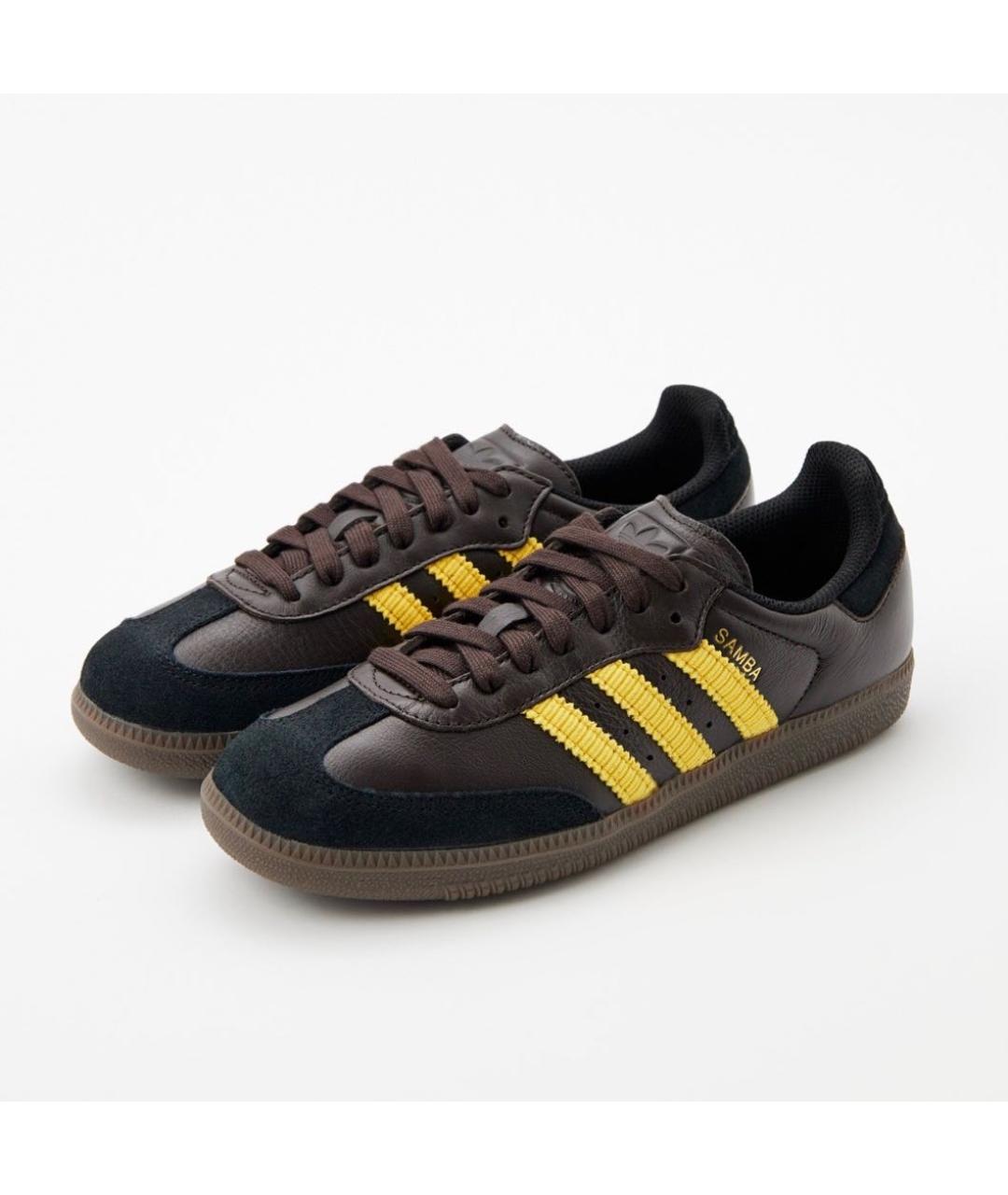 ADIDAS Коричневые кожаные кроссовки, фото 2