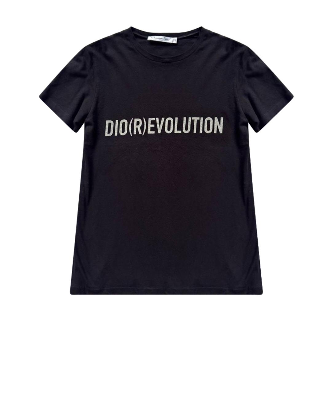 CHRISTIAN DIOR Черная хлопковая футболка, фото 5