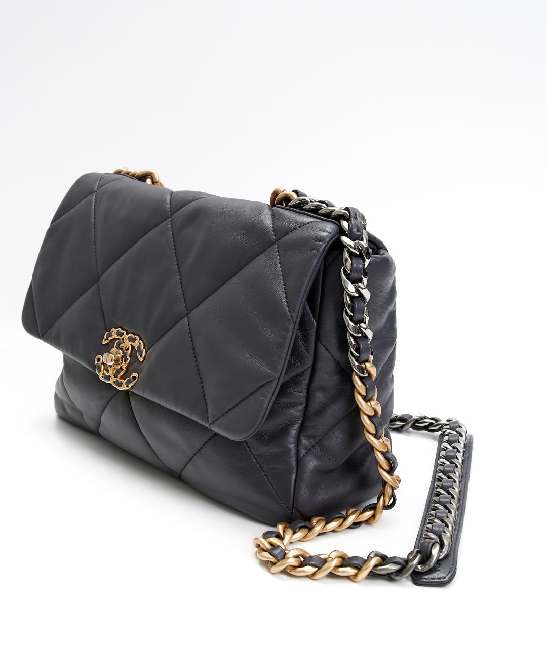 CHANEL Серая кожаная сумка через плечо, фото 4