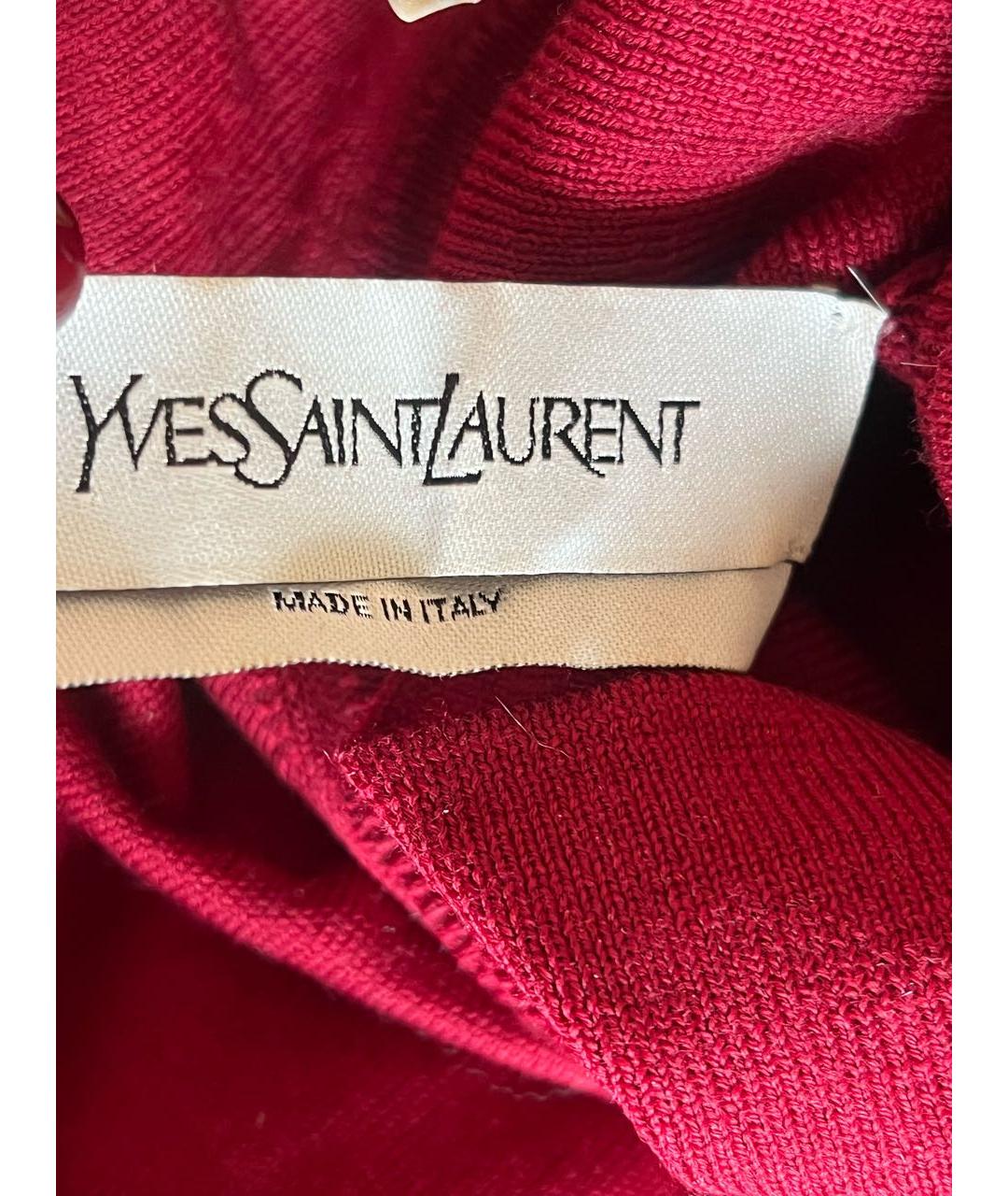 SAINT LAURENT Бордовая шерстяная водолазка, фото 3
