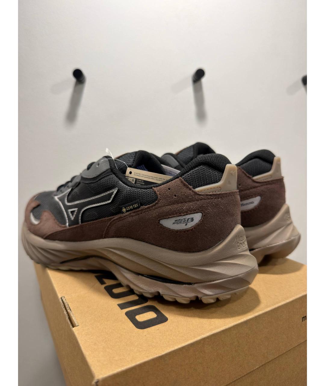 MIZUNO Черные текстильные низкие кроссовки / кеды, фото 3