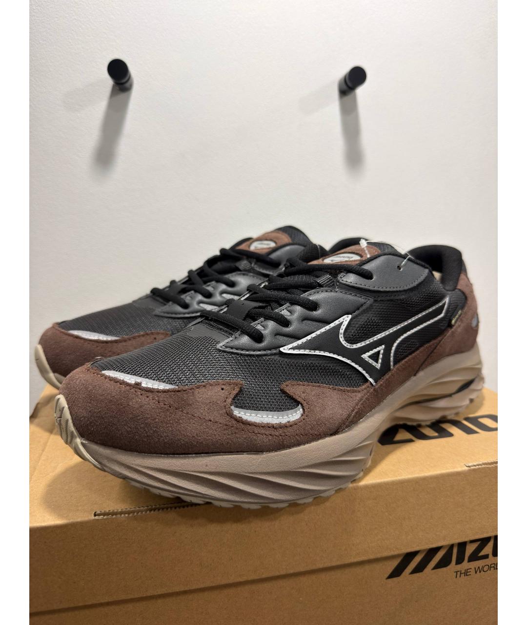 MIZUNO Черные текстильные низкие кроссовки / кеды, фото 2