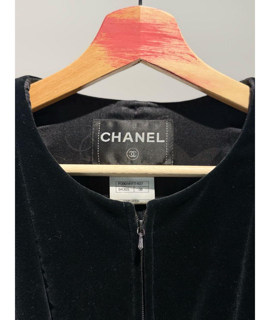 CHANEL Черное замшевое коктейльное платье, фото 3