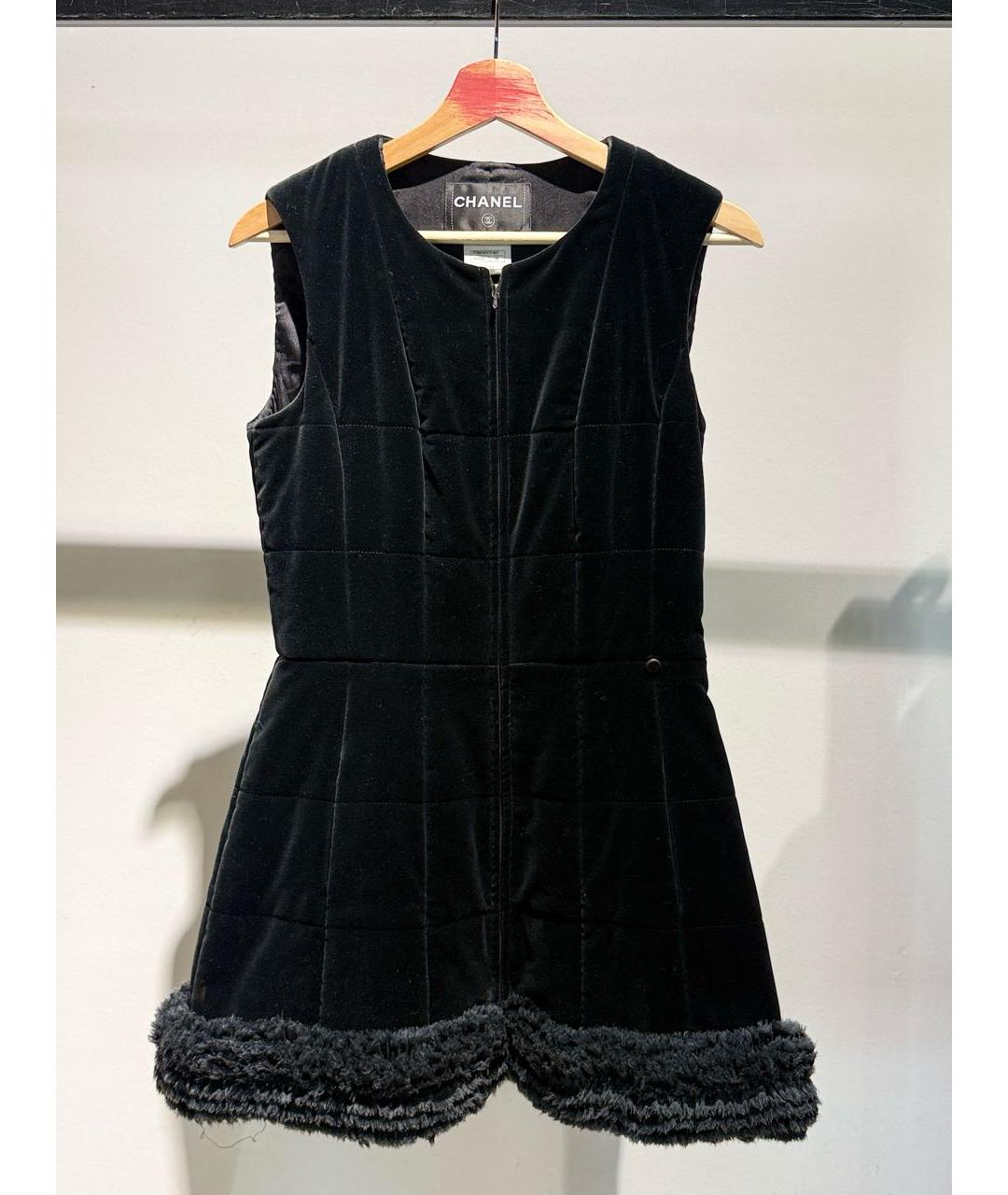 CHANEL Черное замшевое коктейльное платье, фото 7