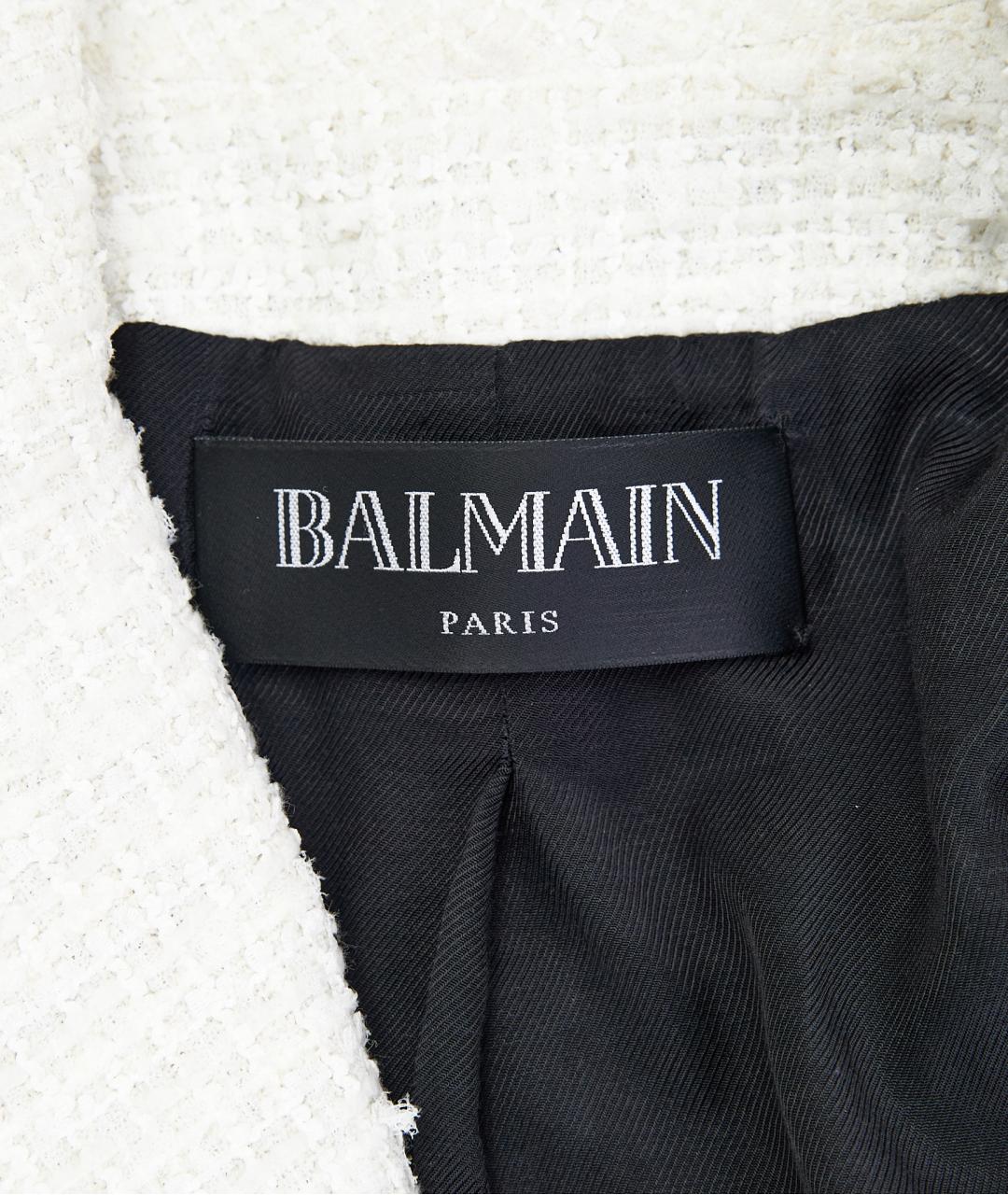 BALMAIN Черный твидовый жакет/пиджак, фото 3