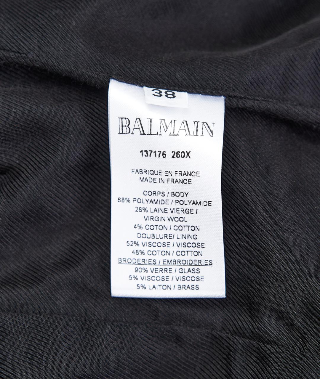 BALMAIN Черный твидовый жакет/пиджак, фото 4