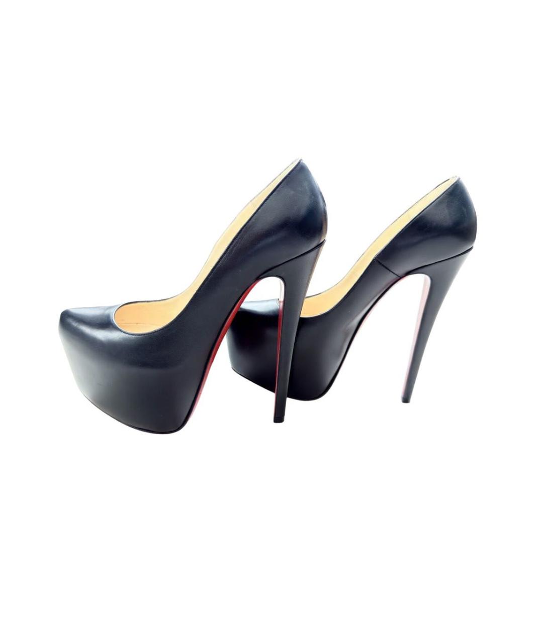 CHRISTIAN LOUBOUTIN Черные кожаные туфли, фото 4