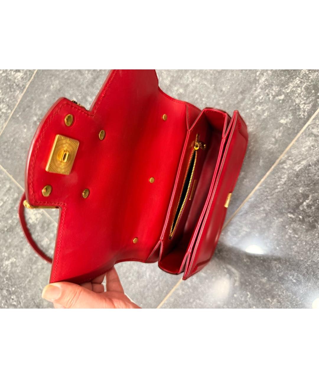 DOLCE&GABBANA Красная кожаная сумка через плечо, фото 4