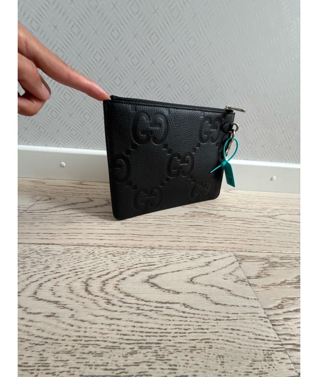 GUCCI Черный кожаный кардхолдер, фото 2