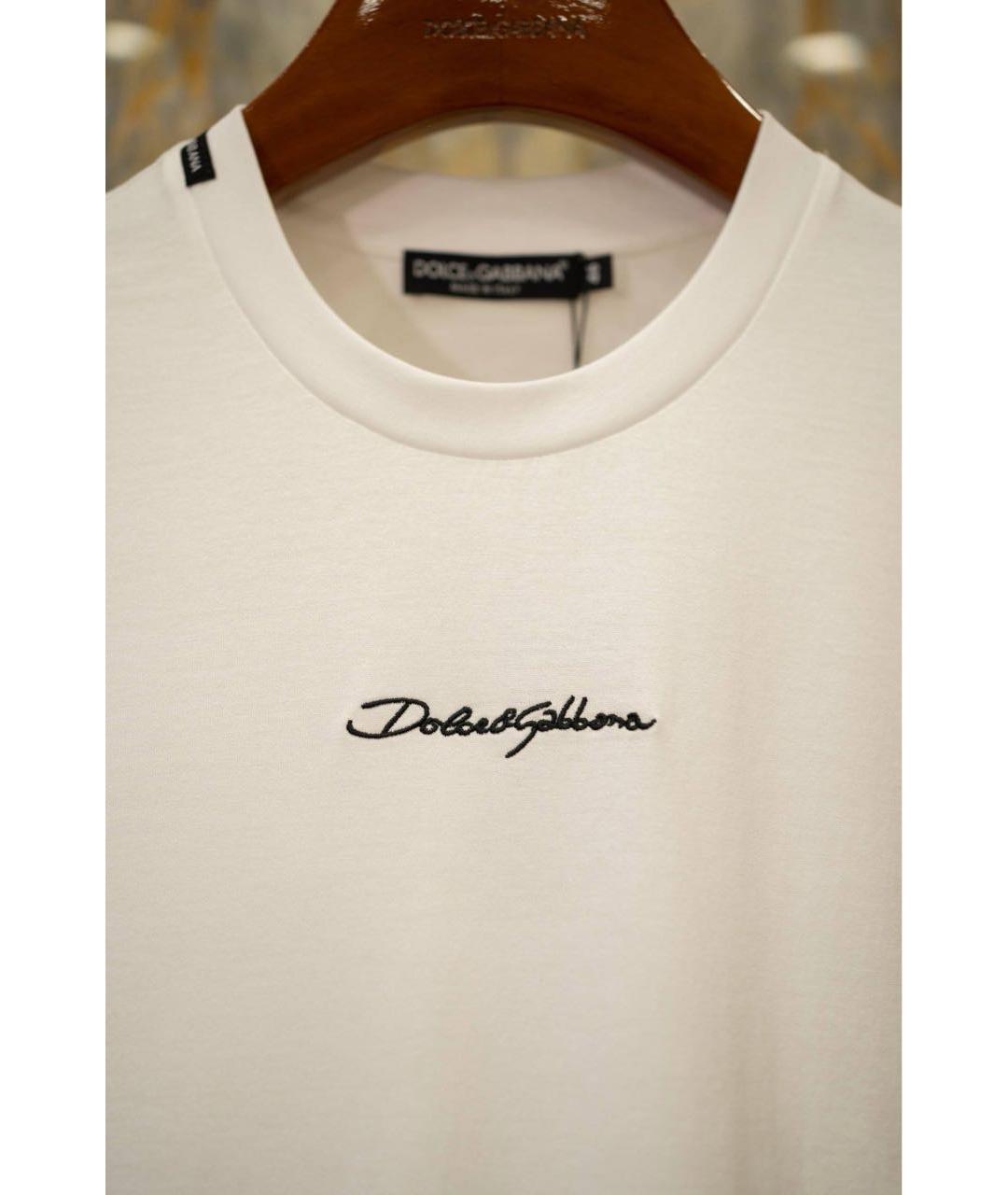 DOLCE&GABBANA Белая хлопковая майка, фото 3