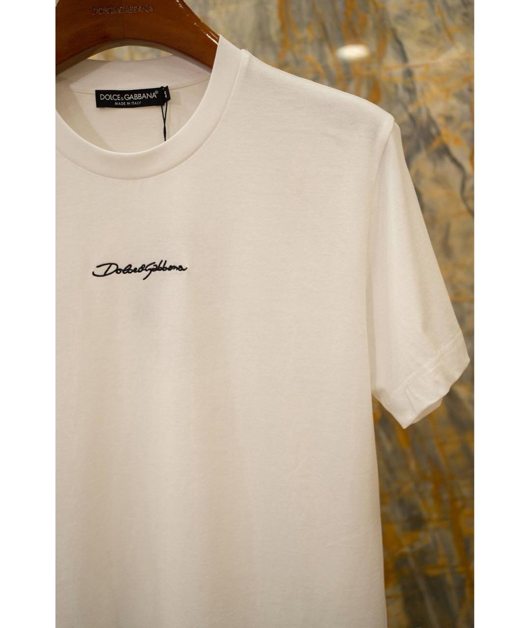 DOLCE&GABBANA Белая хлопковая майка, фото 4