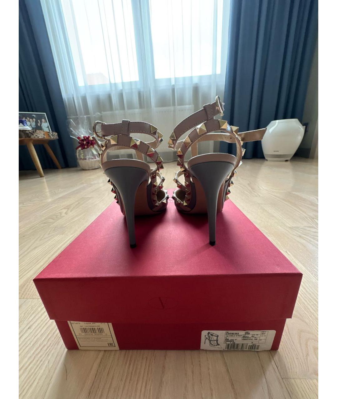VALENTINO Серые кожаные туфли, фото 4