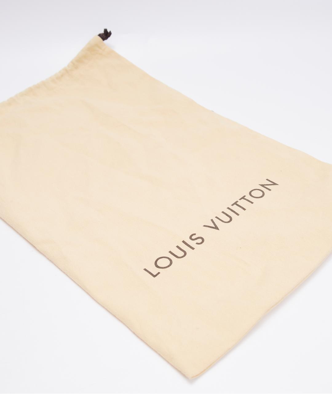 LOUIS VUITTON Коричневая кожаная сумка с короткими ручками, фото 7