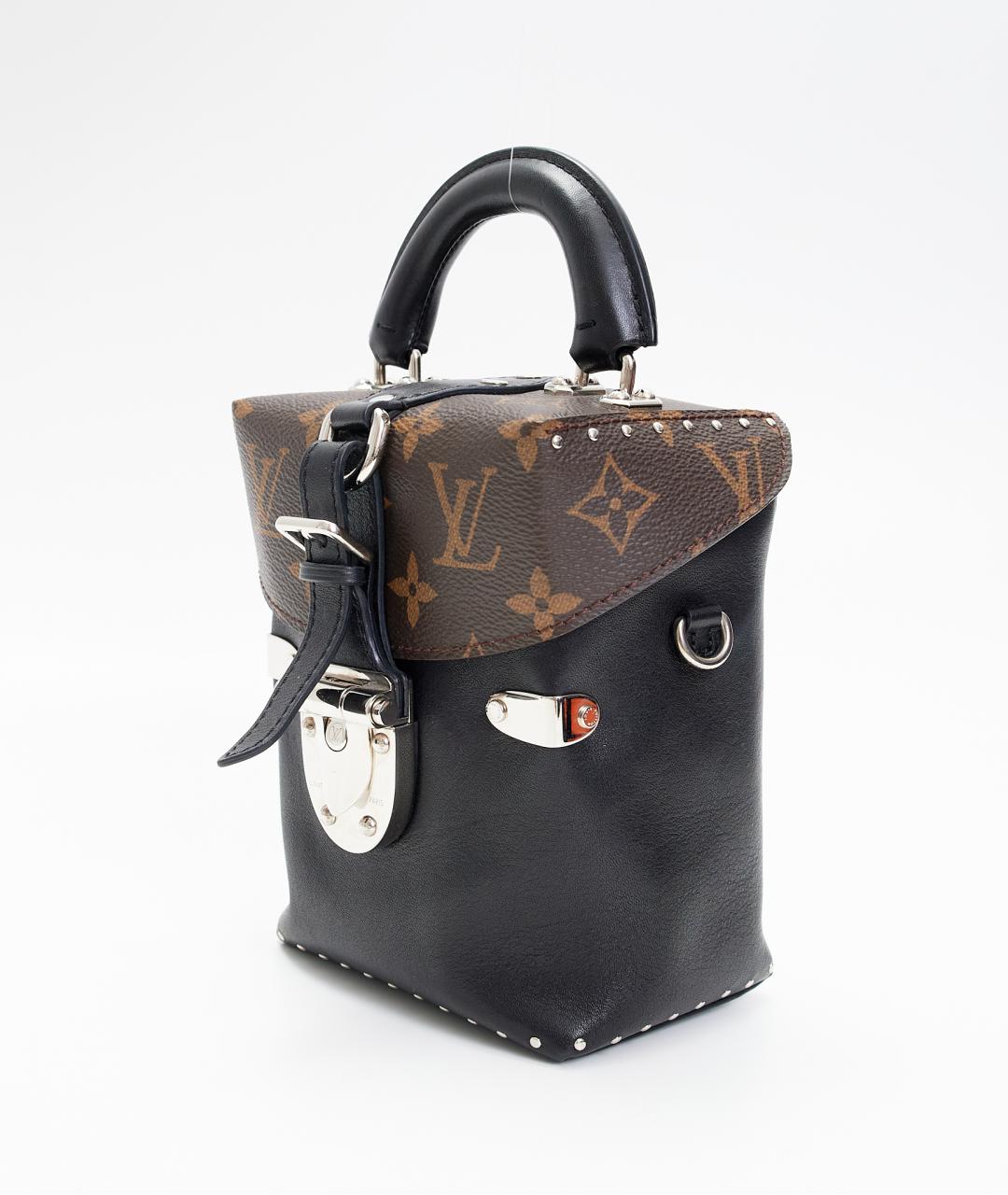 LOUIS VUITTON Коричневая кожаная сумка с короткими ручками, фото 3