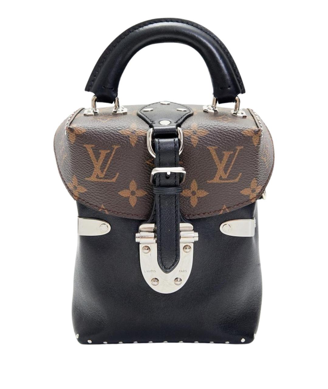 LOUIS VUITTON Коричневая кожаная сумка с короткими ручками, фото 1