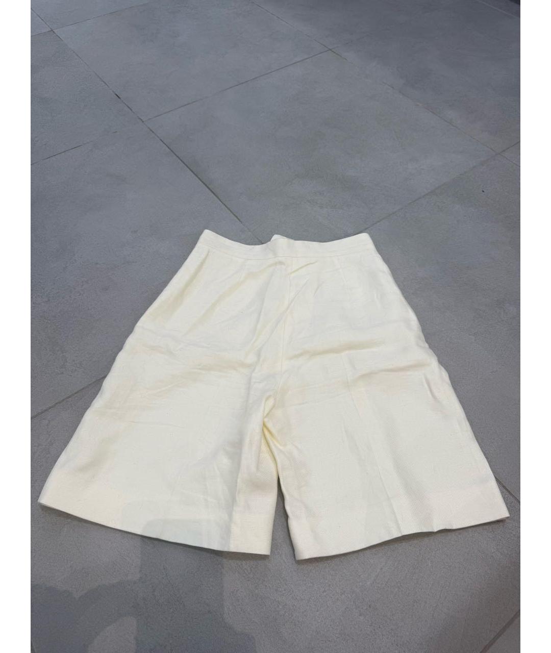MAX MARA Белые льняные шорты, фото 2