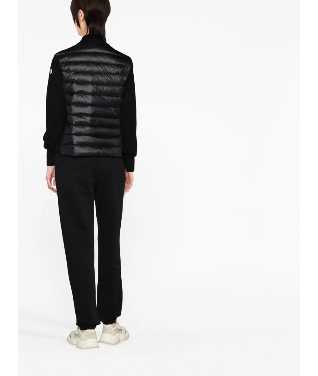 MONCLER Черный шерстяной пуховик, фото 4
