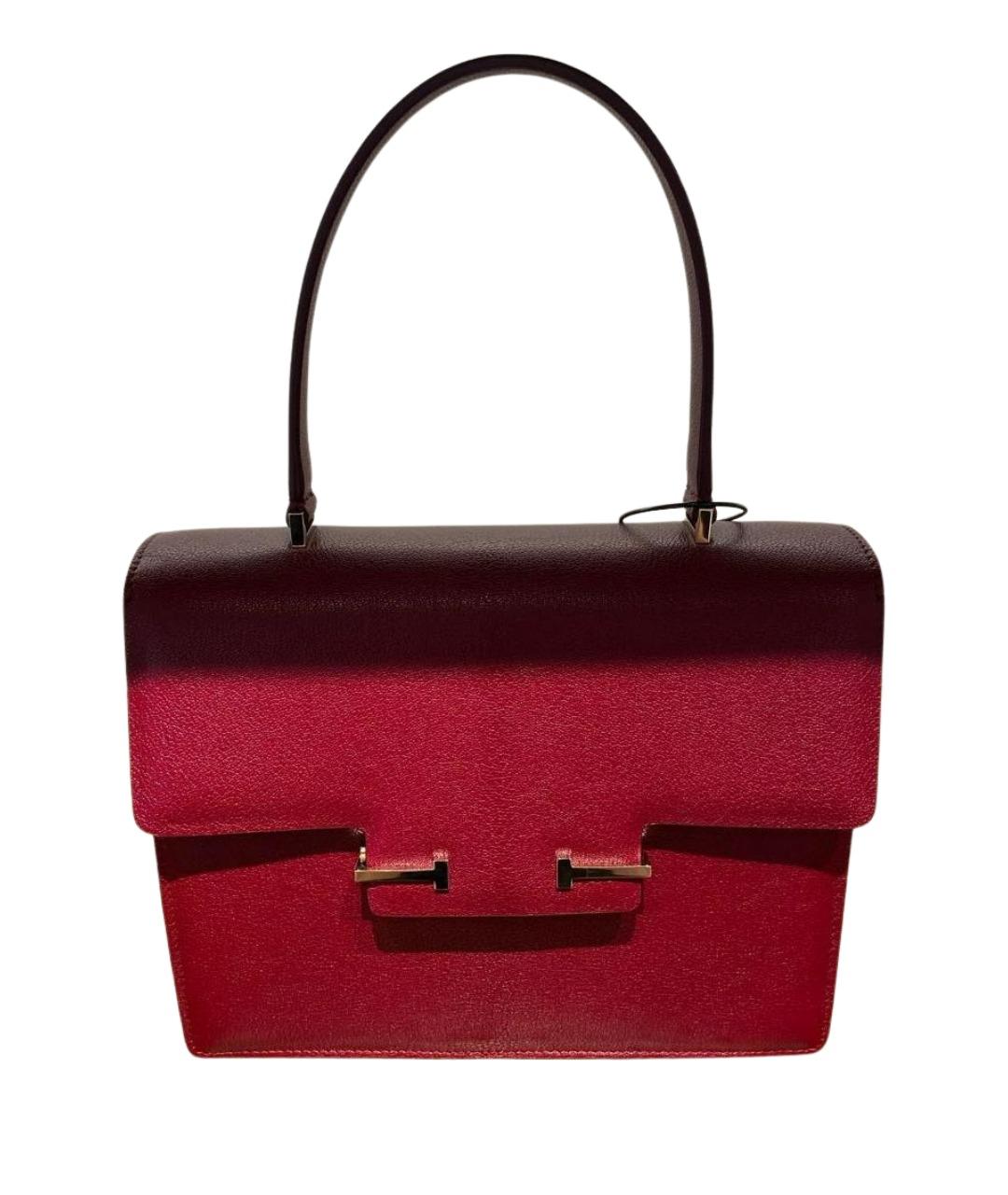 TOM FORD Бордовая кожаная сумка с короткими ручками, фото 1