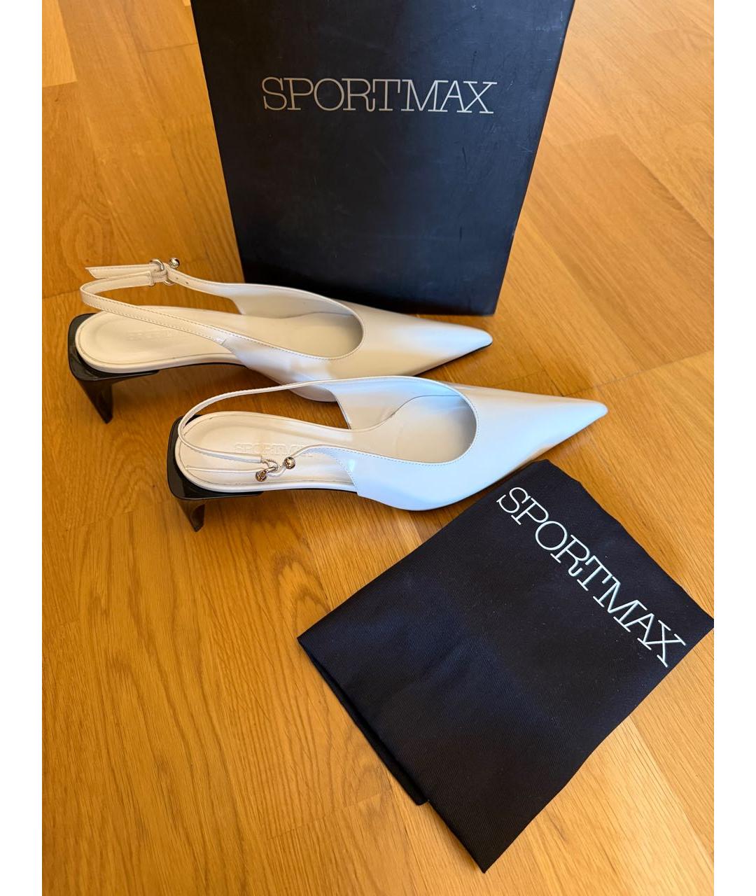 MAX MARA Белые кожаные туфли, фото 7