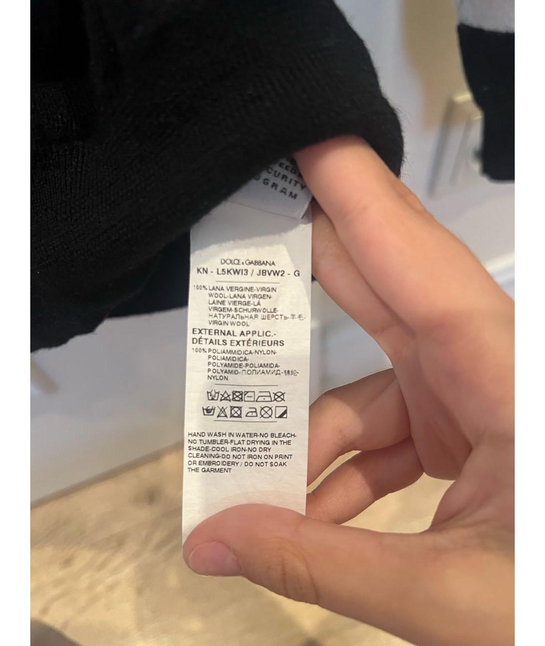 DOLCE&GABBANA Черный шерстяной детская футболка / топ, фото 5